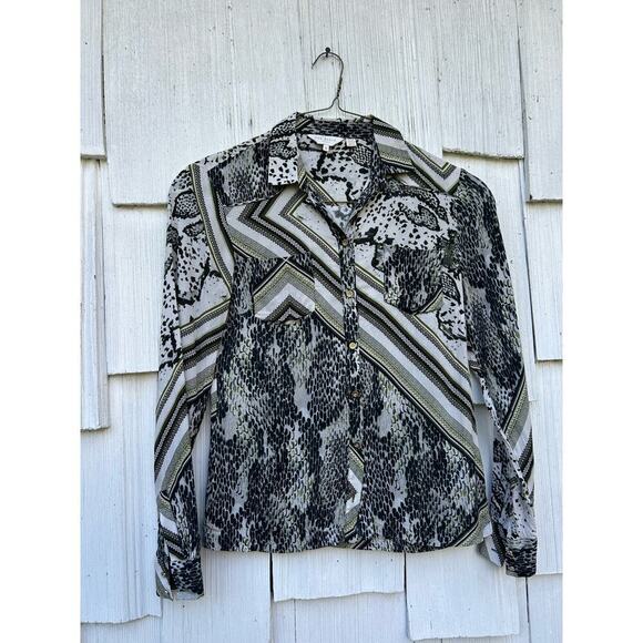 Ted Baker Mai Quartz Blouse‎ Button-Down Long Sleeves Collared Neck Size 0 - Picture 4 of 11